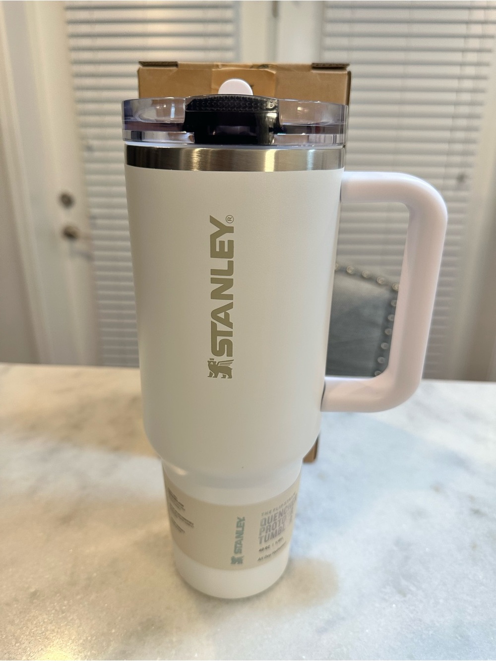 Stanley White 40oz Flip-Top Tumbler